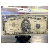1953A $5 Silver Certificate Currency Note