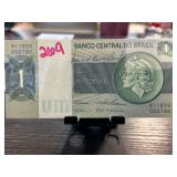 Brazilian 1 Cruzeiro Banknote by Banco Central