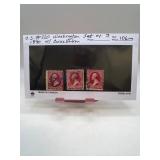 3 1890 US Washington Stamps with Cancellation