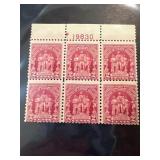 1928 2-Cent Red Postage Plate Block Stamps