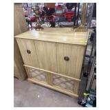 Wooden Cabinet With Lattice Detail