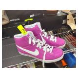 Pink Nike High-Top Sneakers with White Accents