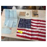 Boy Scouts Memorabilia With American Flag