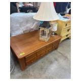 Wood Coffee Table With Storage Drawers
