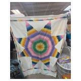 Handmade Star Quilt With Vibrant Colors