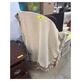 Woven Blanket with Multicolor Border