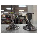Rogers Metal Candlestick Pair