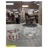 Glass Items Including Vase and Decor