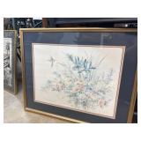 Framed Joy Alldredge Watercolor Artwork