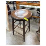 Wooden Stool With Turned Legs