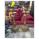 Ornate Decorative Metal Candlesticks