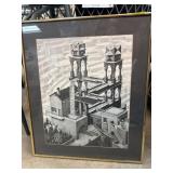 Framed M.C. Escher Lithograph Print