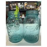 2 Blue Ball Perfect Mason Jars