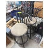 Two Swivel Bar Stools by Cheyenne
