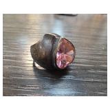 Sterling Silver Ring with Pink Stone