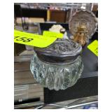 Sterling Silver Lidded Glass Jar