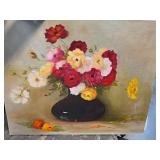 Floral Still Life Oil Painting on Canvas Panel