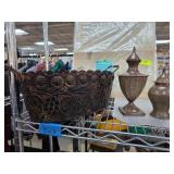 Metal Decorative Bowl and Lidded Containers