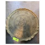 Decorative Tray and Woven Basket Lot