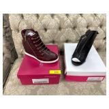 Shoedazzle Sneakers and Boots, Burgundy and Black