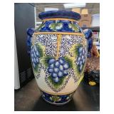 Hand-Painted Ceramic Vase from Italy