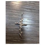 Sterling Silver Floral Cross Pendant