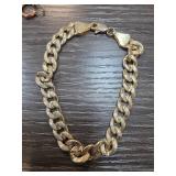 Bracelet Marked 18K with Textured Links