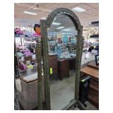 Arched Freestanding Mirror With Ornate Frame