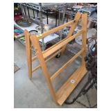 Wooden Folding Quilt Rack With Brass Hinges