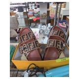 Fendi-Stamped Brown Slide Sandals