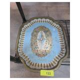 Decorative Hand-Painted Metal Tray
