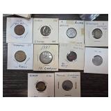 9 Labeled World Coins