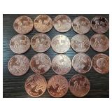 18 Copper Bullion Apollo 11 Commemorative Coins