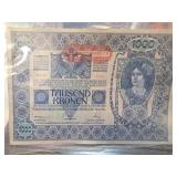 Austro-Hungarian 1000 Kronen Banknote, 1902