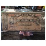 1915 Estado de Chihuahua 5 Pesos Banknote