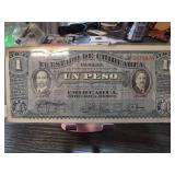 1915 Chihuahua Mexico 1 Peso Banknote