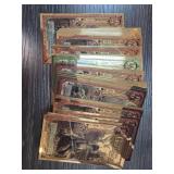 Qty 173 24k gold 1/2000th oz notes 86.5% 1/10th oz