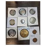 Coins in Cardboard Holders