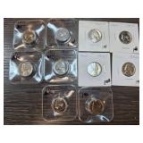 Nine US Proof Coins in Holders