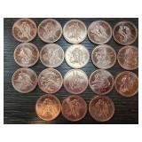 18 Copper Bullion Coins