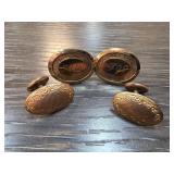 Gold Fill Engraved Cufflink Set