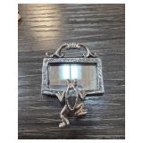 Sterling Silver Frog Design Rectangular Brooch