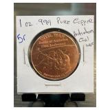 Civil War Battle of Antietam Copper Round