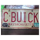 Massachusetts License Plate, C-Buick, 1982