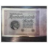 1923 German 100,000 Mark Banknote