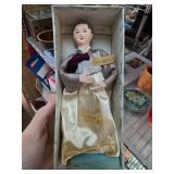 1950s Korean Handmade Doll in Traditional Dress