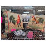 Rooster Needlepoint Throw Pillows