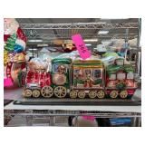 Colorful Holiday Train With Decorations
