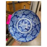 Hand-Painted Blue and White Ceramic Bowl