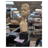 Carved Ivory Female Bust on Base